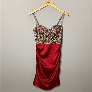 Rubber Ducky Animal Print Red Dress